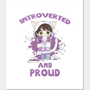 Funny Introvert Tshirt for Anime Chicks and geeks Tee Posters and Art